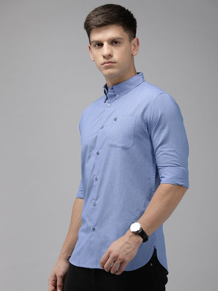 THE BEAR HOUSE Slim Fit Micro Checks Opaque Casual Shirt