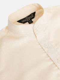 SOJANYA Boys Coloured Cream Solid Straight Kurta