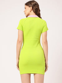 DressBerry Whimsical Winks Ribbed Mini Sheath Dress