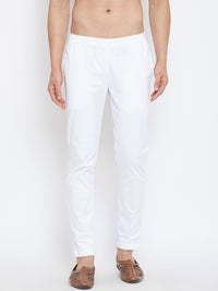 See Designs Men White Solid Pyjamas