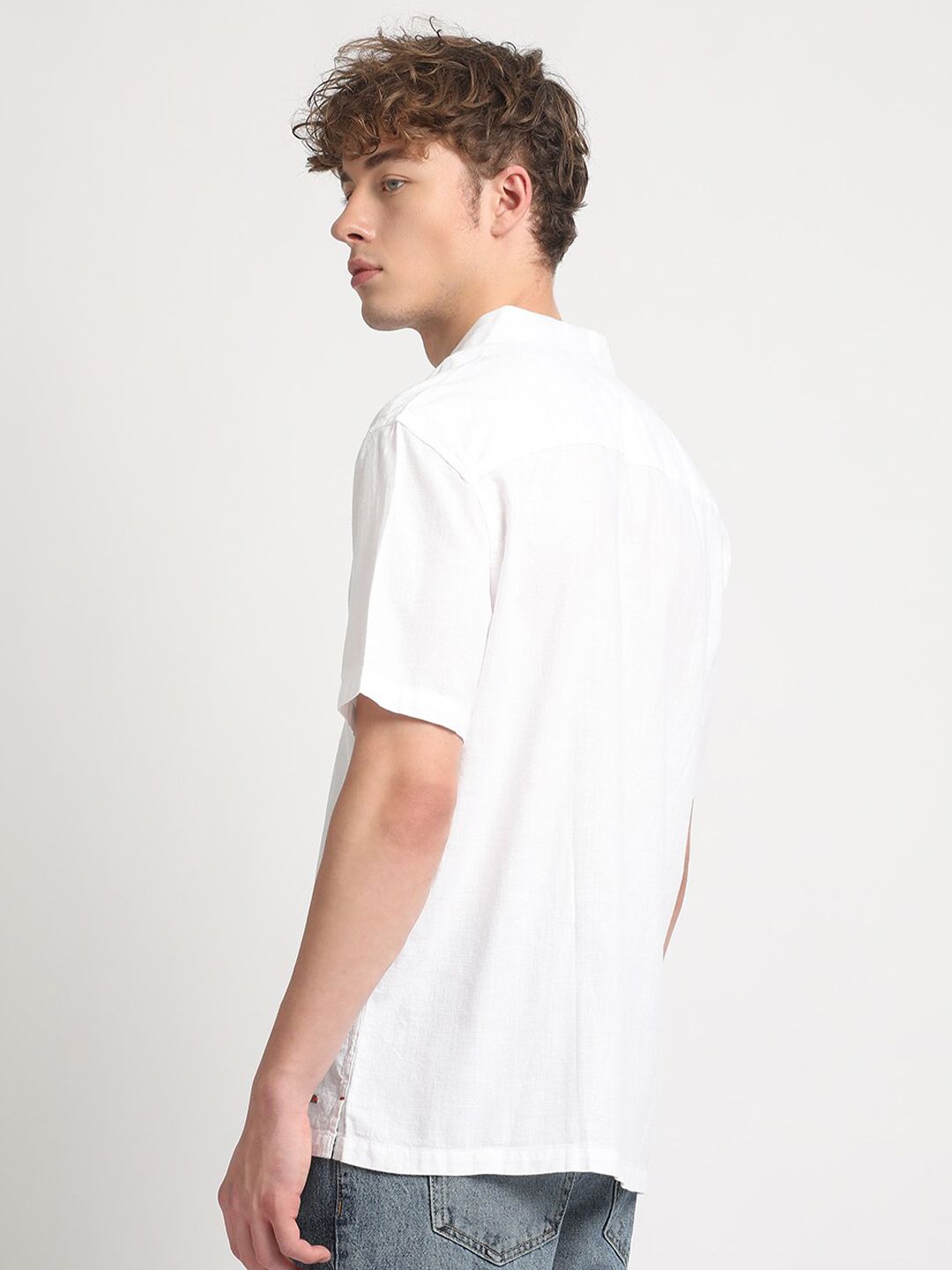 THE BEAR HOUSE Slim Fit Pure Cotton Casual Shirt