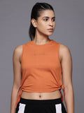 HRX by Hrithik Roshan Typography Printed Waist Tie-ups Yoga T-shirt