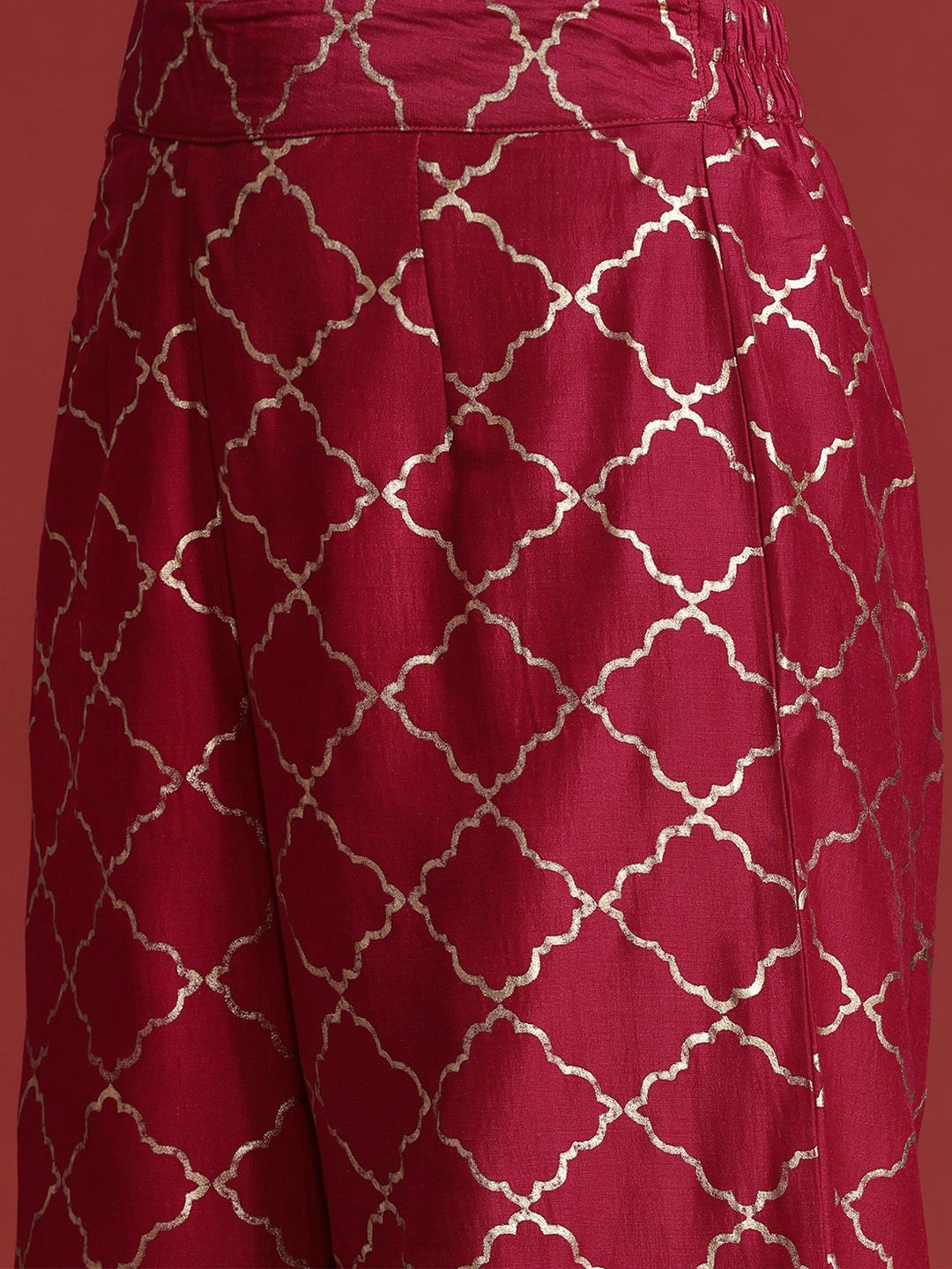 Anouk Women Ethnic Motifs Print Gotta Patti Kurta with Palazzos & Dupatta