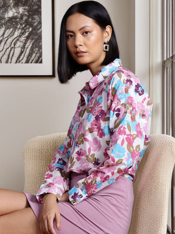 all about you Women Floral Opaque Printed Casual Shirt