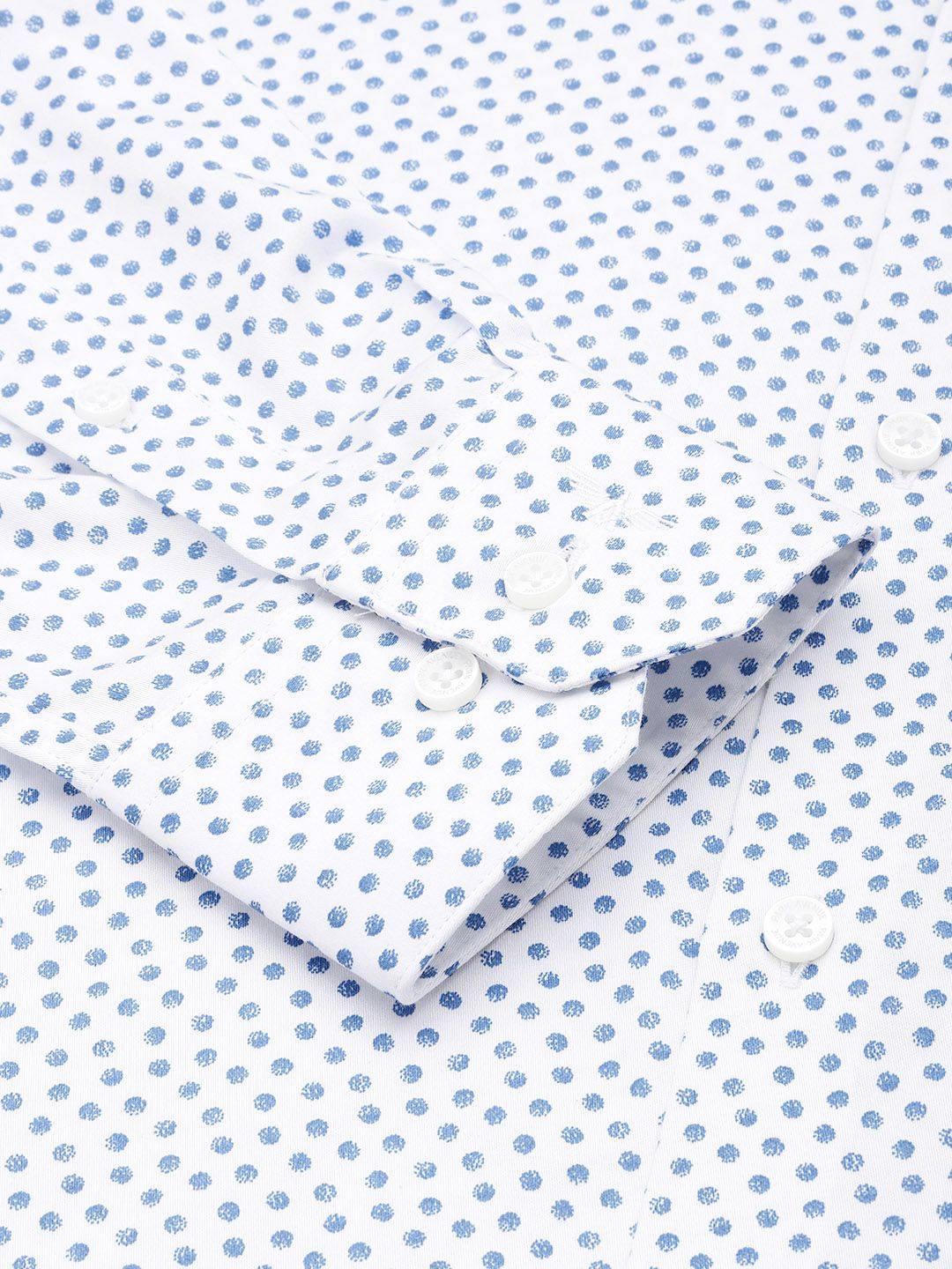 Park Avenue Slim Fit Polka Dot Printed Pure Cotton Formal Shirt