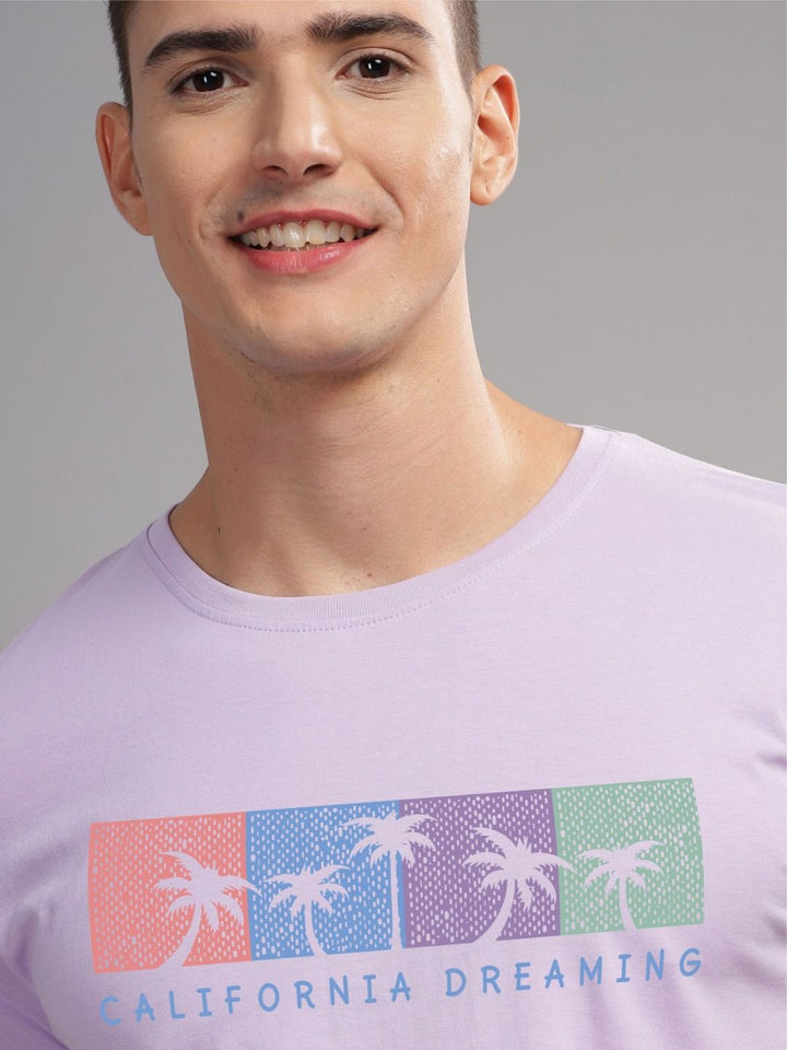 ADRO Typography Printed Round Neck Pure Cotton T-shirt