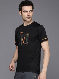 HRX by Hrithik Roshan Typography Printed Rapid-Dry Antimicrobial Training T-shirt