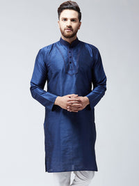SOJANYA Lelaki Biru Solid Kurta Lurus