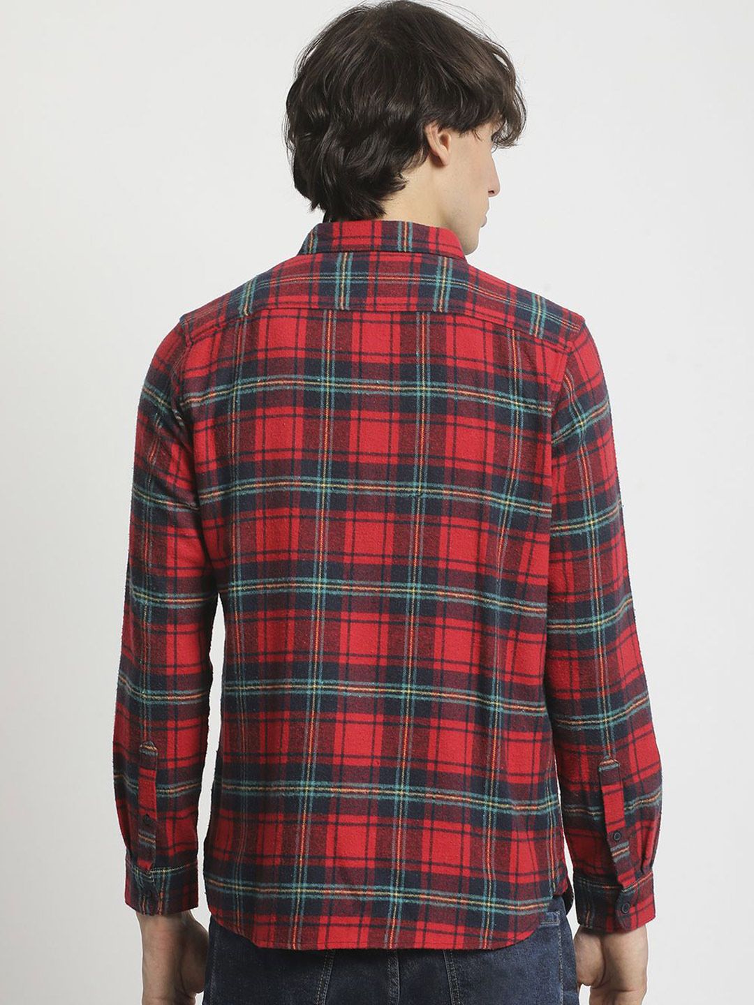 THE BEAR HOUSE Men Slim Fit Tartan Checks Opaque Checked Casual Shirt