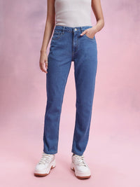 DressBerry Women High-Rise Stretchable Boyfriend Fit Jeans