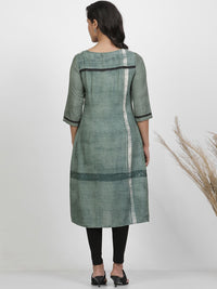 W Printed Regular Thread Work Round Neck Kurta Sets