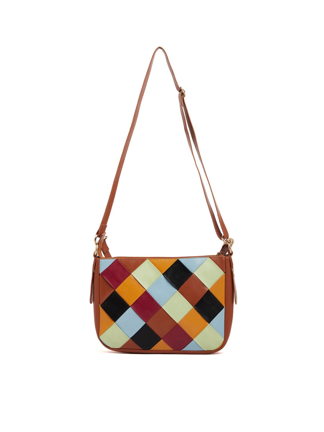Berrylush Textured Structured Sling Bag