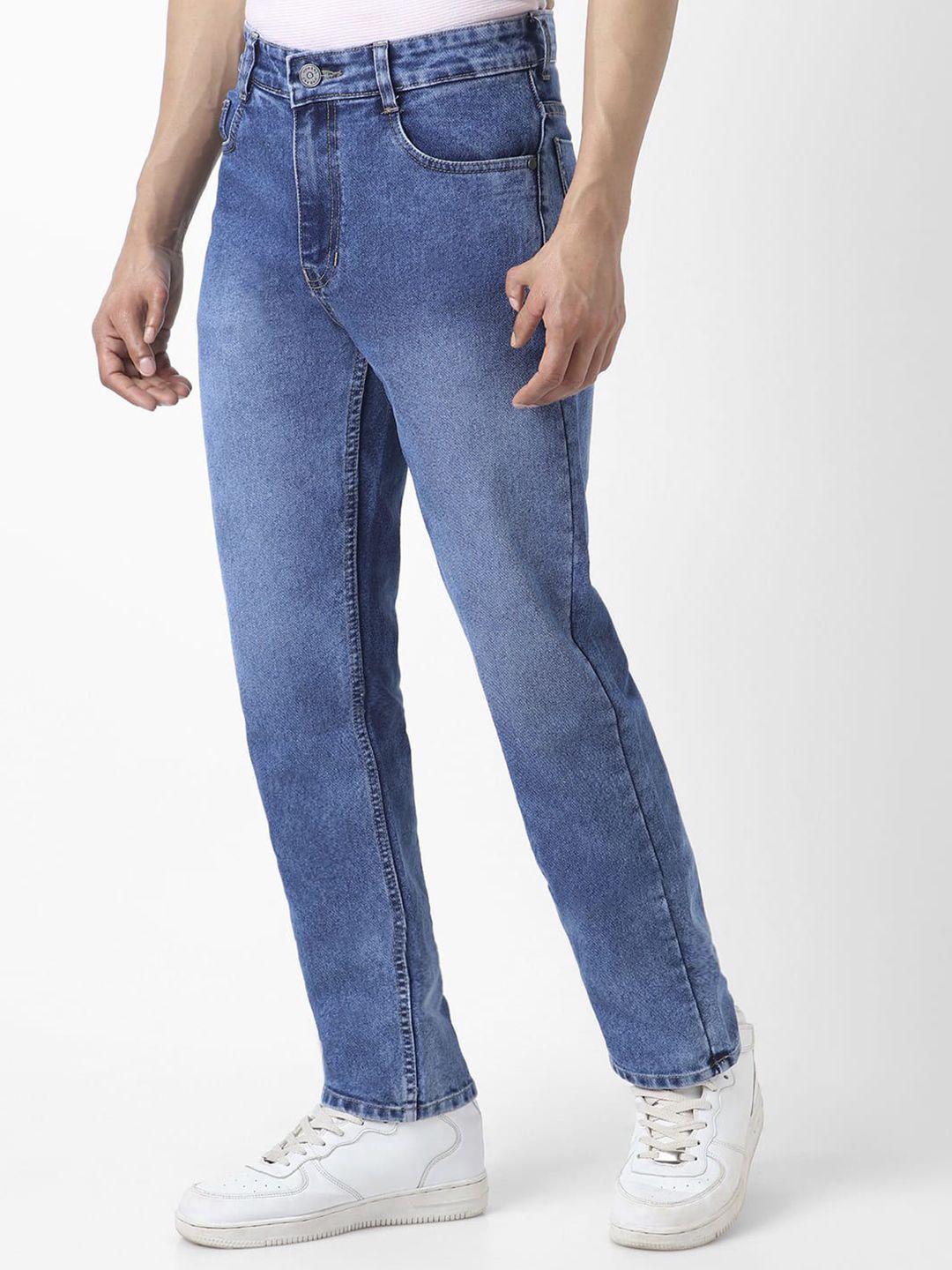 Urbano Fashion Men Straight Fit Heavy Washed Jeans Stretchable