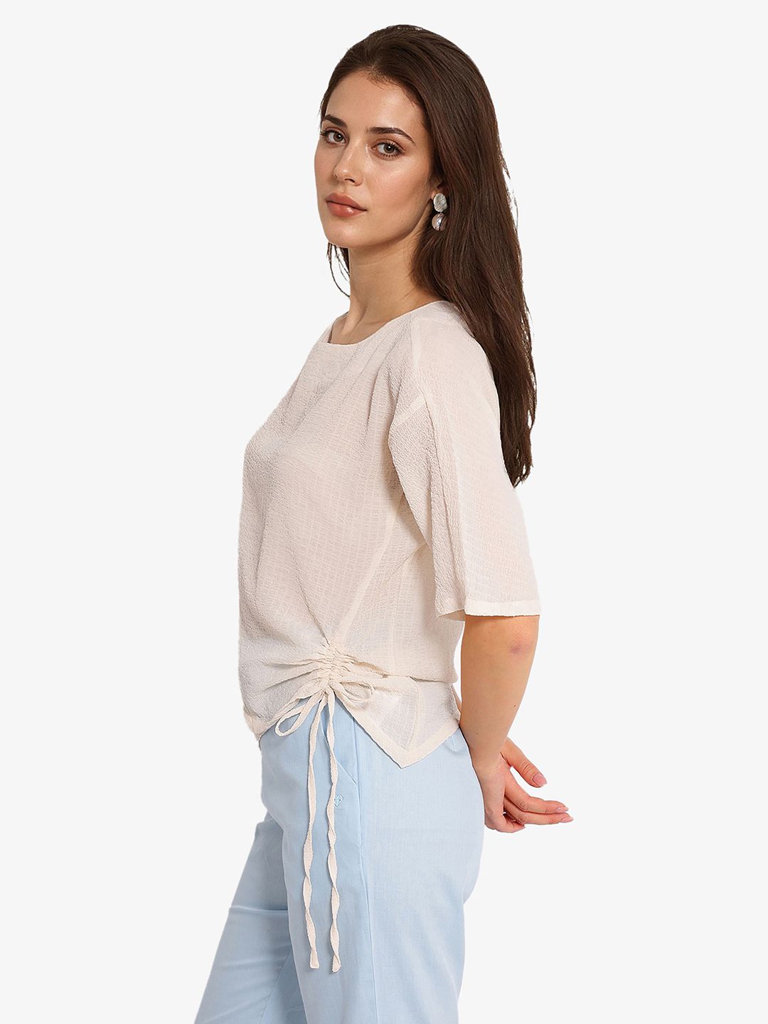 RAREISM Round Neck Cotton Top