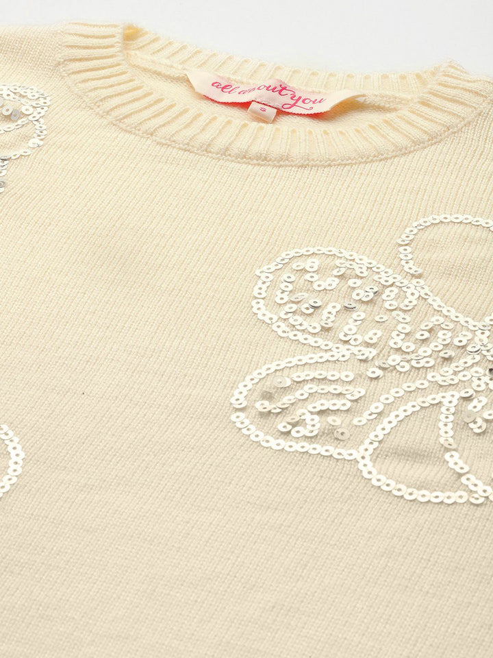 all about you Acrylic Pullover with Sequined Detail