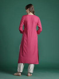 Indo Era Floral Embroidered Thread Work Kurta
