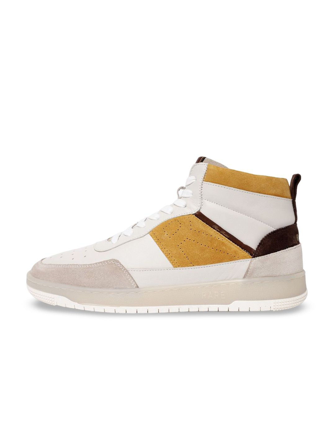 RARE RABBIT Men Horizon Colourblocked Mid Top Leather Sneakers