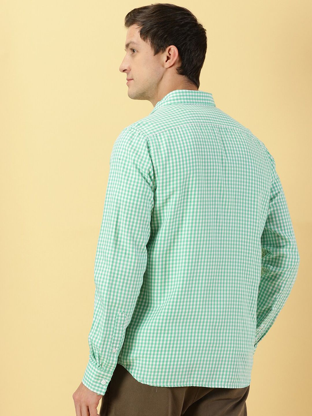 Thomas Scott Micro Checks Classic Slim Fit Cotton Casual Shirt