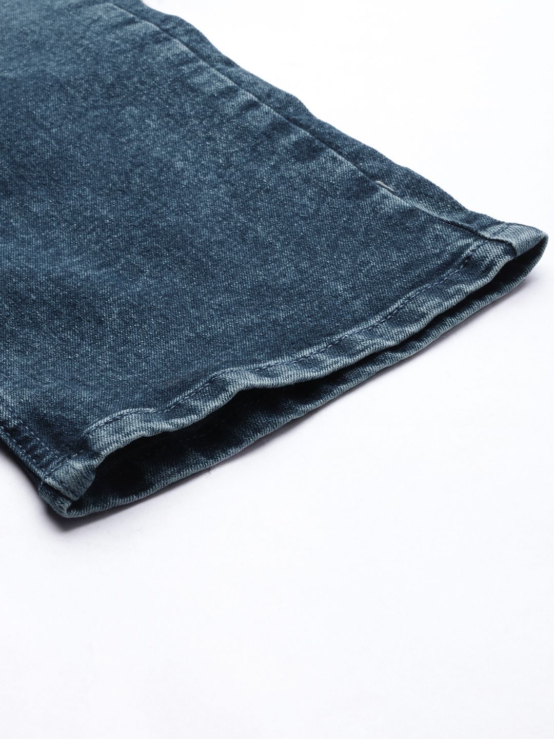 The Indian Garage Co Men Bootcut Mildly Distressed Light Fade Stretchable Jeans