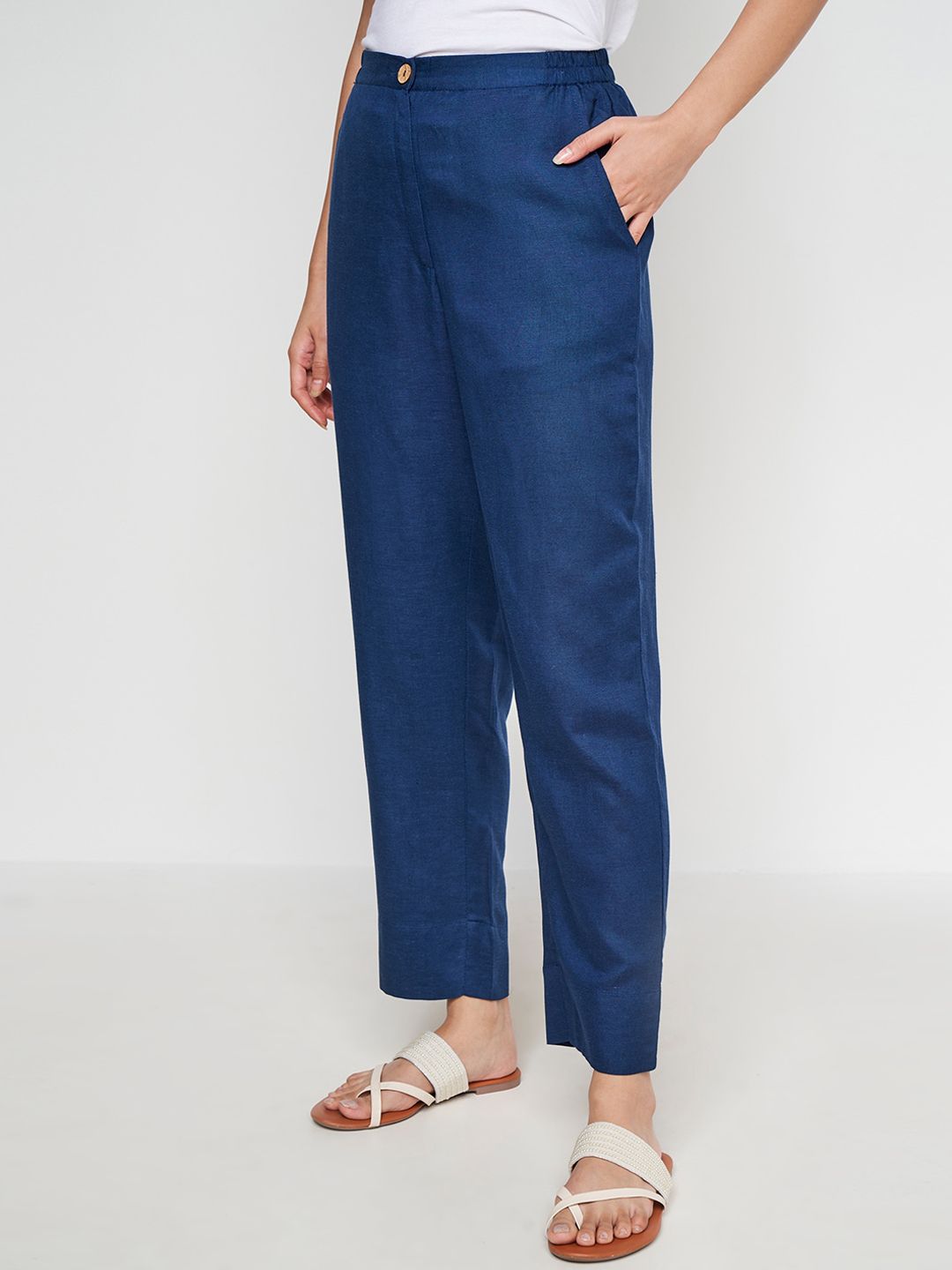 Global Desi Women Straight Fit Trousers
