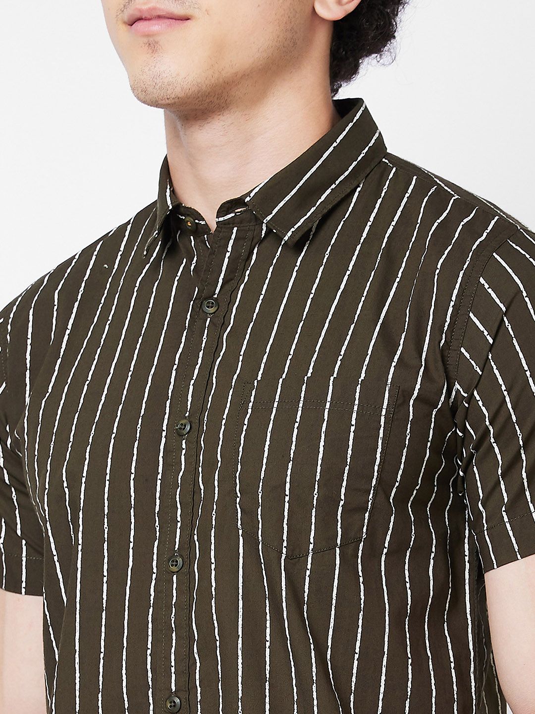 SPYKAR Vertical Stripes Cotton Casual Shirt
