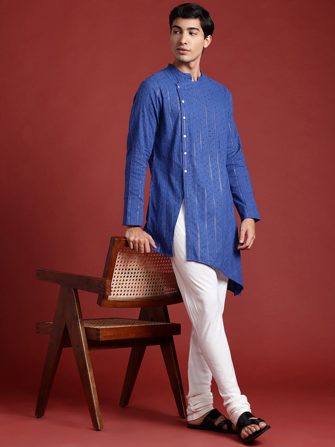 Anouk Angrakha Pure Cotton Kurta with Churidar
