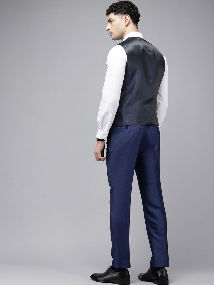 Park Avenue Self Design Super Slim Fit Single Breasted 3-Piece Party Suit