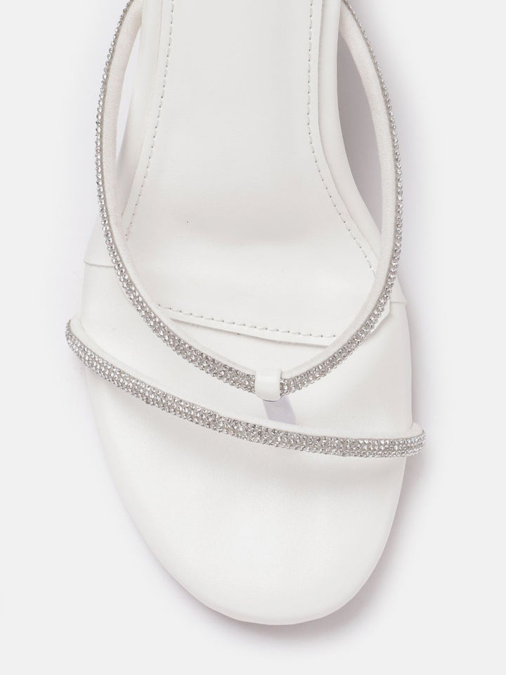 Lino Perros Rhinestones Embellished Party Slim Heels