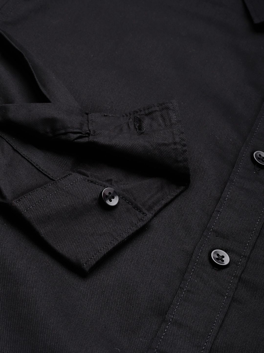 The Indian Garage Co Men Black Comfort Casual Shirt