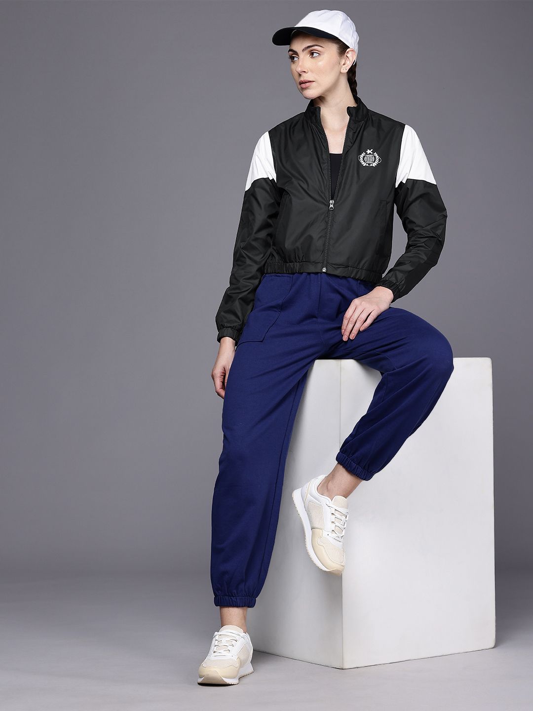 HRX by Hrithik Roshan Rapid-Dry Antimicrobial Crop Bomber Lifestyle Jacket