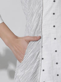 W Floral Embroidered Panelled A-Line Kurta