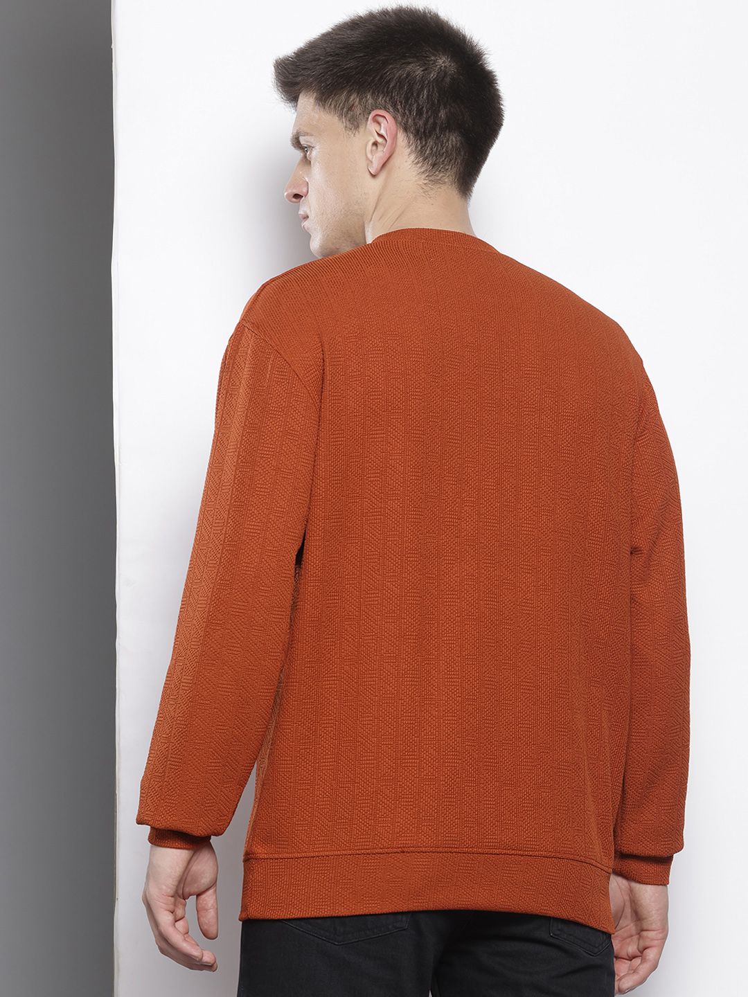 The Indian Garage Co Relaxed Fit Textured Sweatshirt