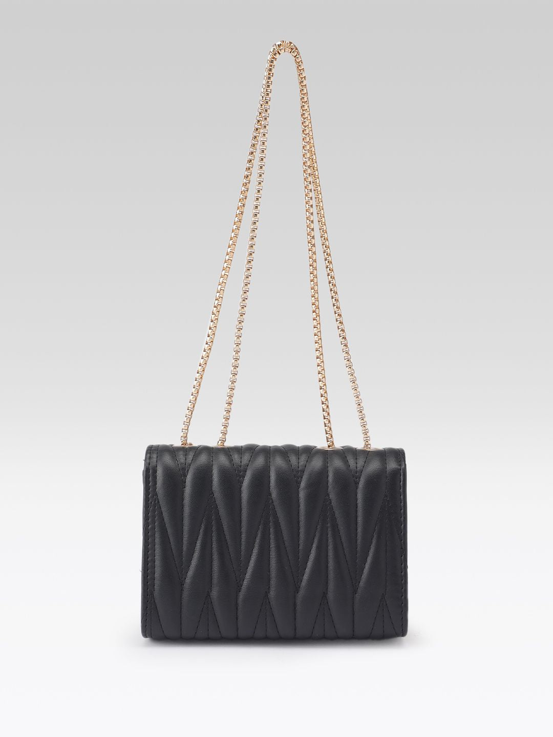 DressBerry Quilted Structured Shoulder Bag
