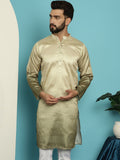 SOJANYA Mandarin Collar Ombre Silk Cotton Kurta