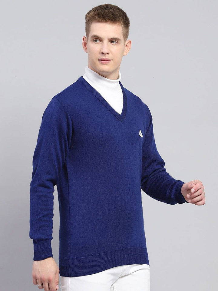 Monte Carlo Men V-Neck Woollen Pullover Sweater