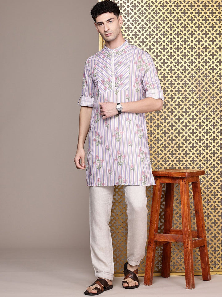 House of Pataudi Floral Printed Jashn Kurta