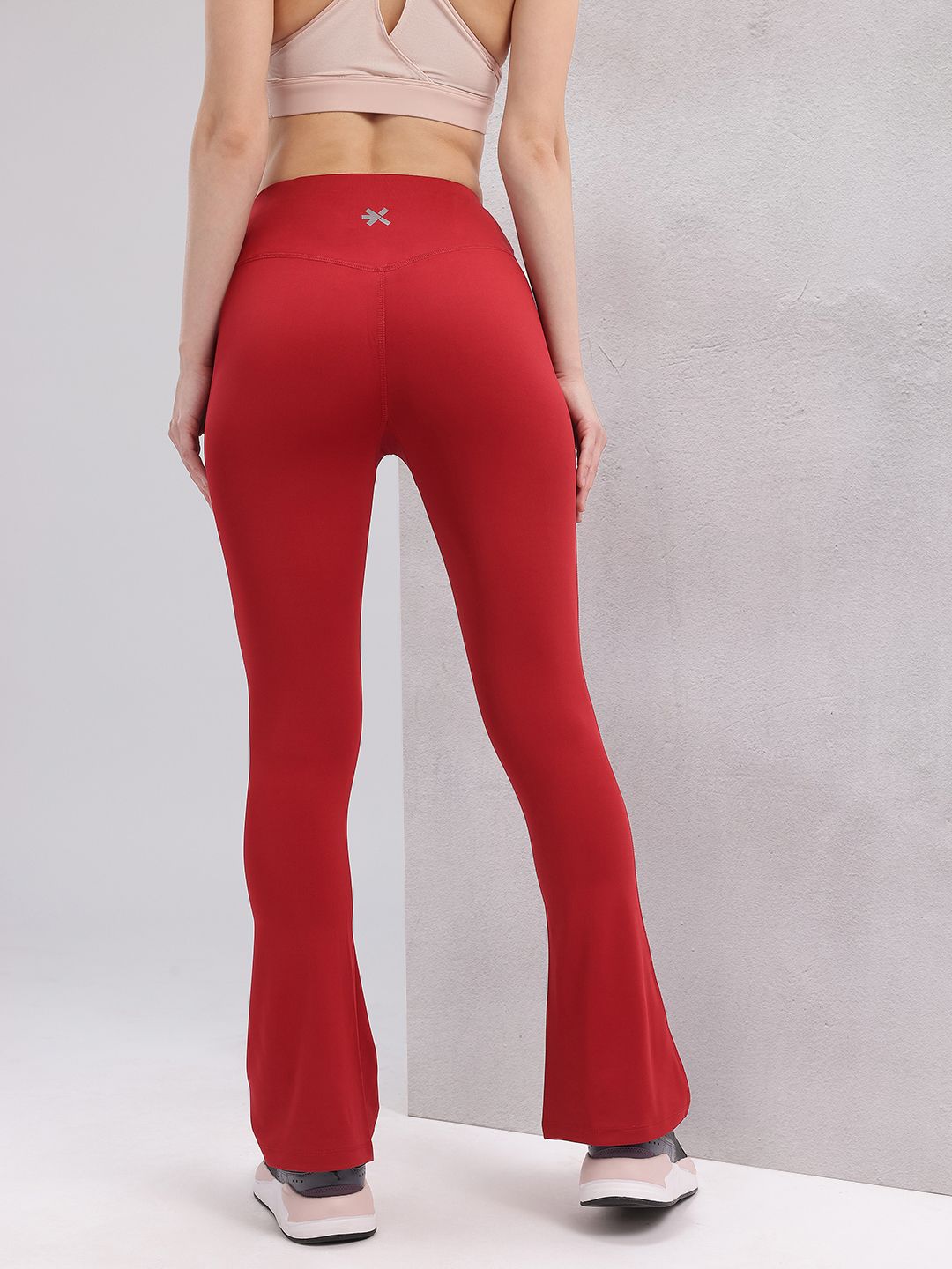 HRX by Hrithik Roshan Women Rapid-Dry Flared Training Tights with Reflective Details