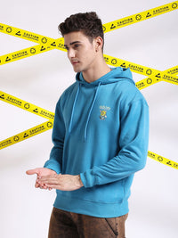 The Indian Garage Co Graphic Back Printed Hooded Oversized Pullover Sweatshirt