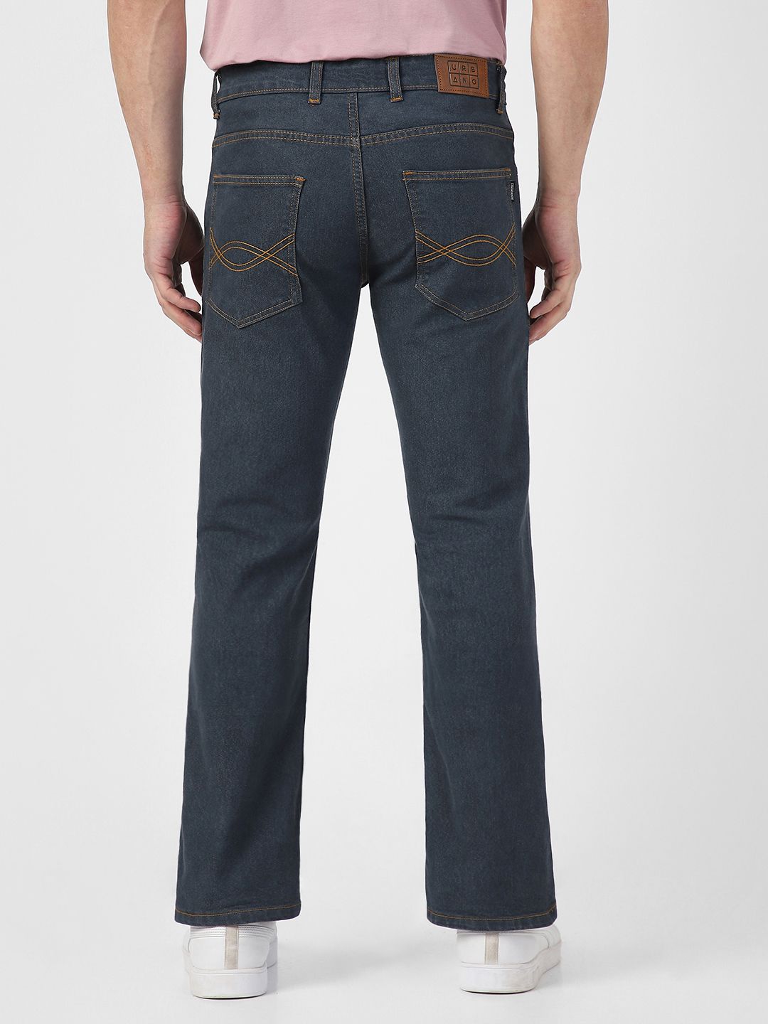 Urbano Fashion Men Mid Rise Light Fade Stretchable Bootcut Jeans