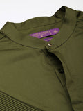House of Pataudi Pure Cotton Pleated Party Shirt