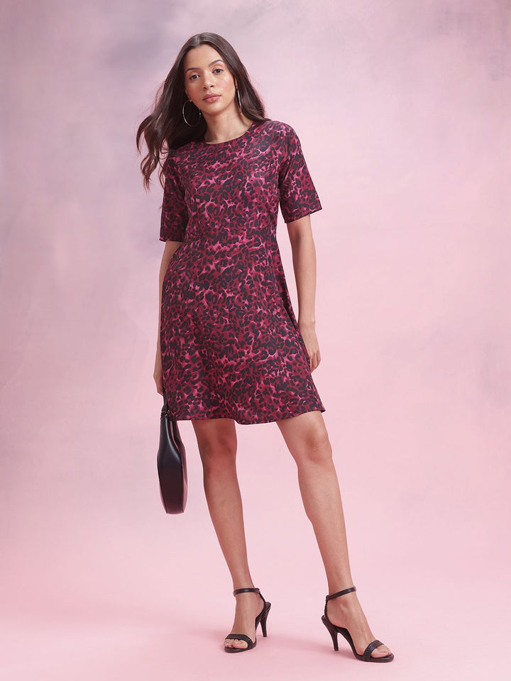 DressBerry Animal Print A-Line Dress