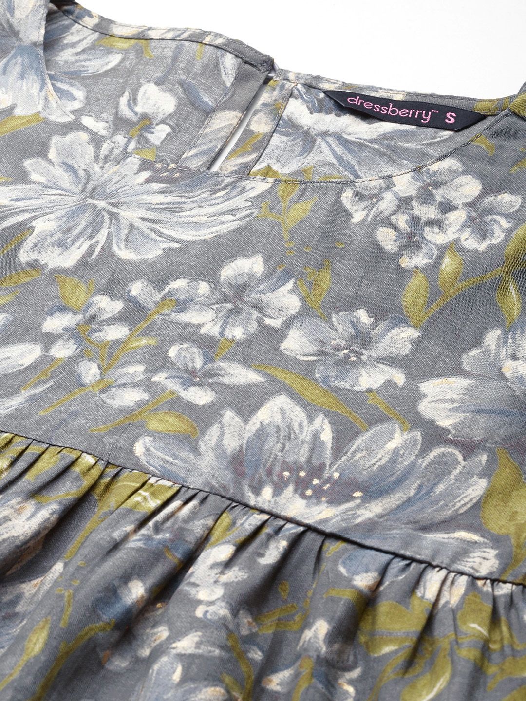 DressBerry Floral Print A-Line Top