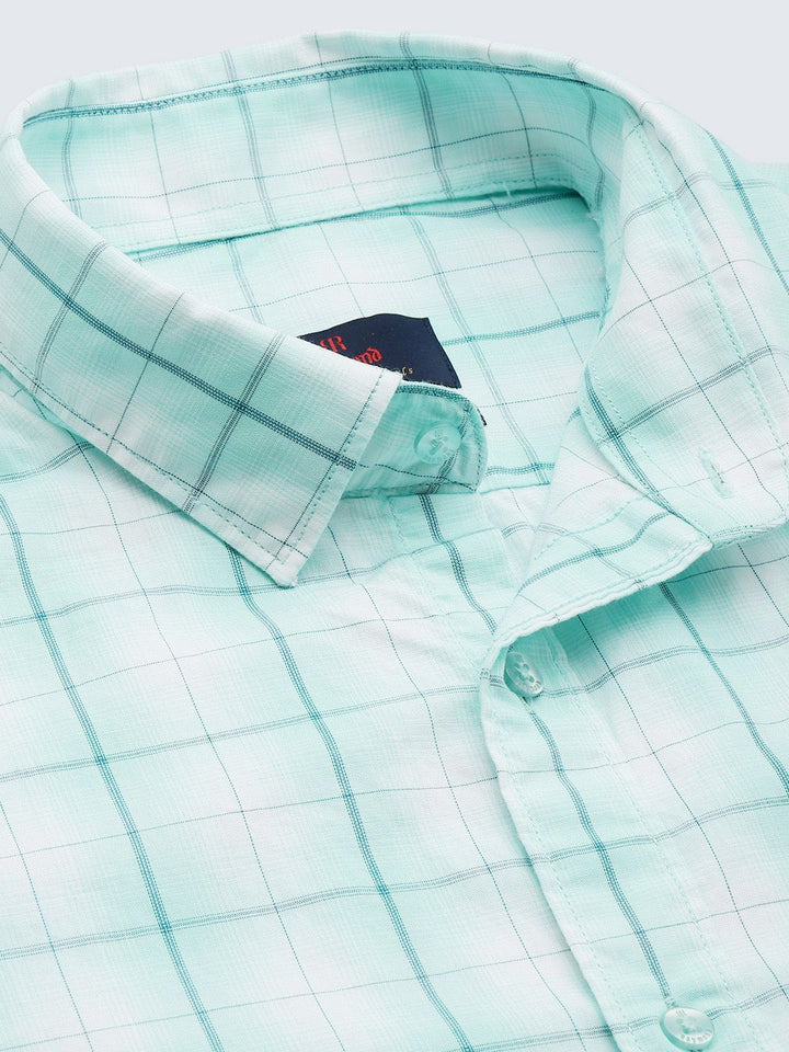 Raymond Pure Cotton Slim Fit Checked Casual Shirt