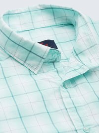 Raymond Pure Cotton Slim Fit Checked Casual Shirt