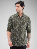 SPYKAR Men Slim Fit Abstract Opaque Printed Casual Shirt
