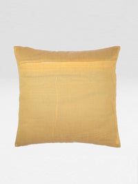 STITCHNEST Set Of 5 Green & White Ethnic Motifs Jute Cotton Square Cushion Covers