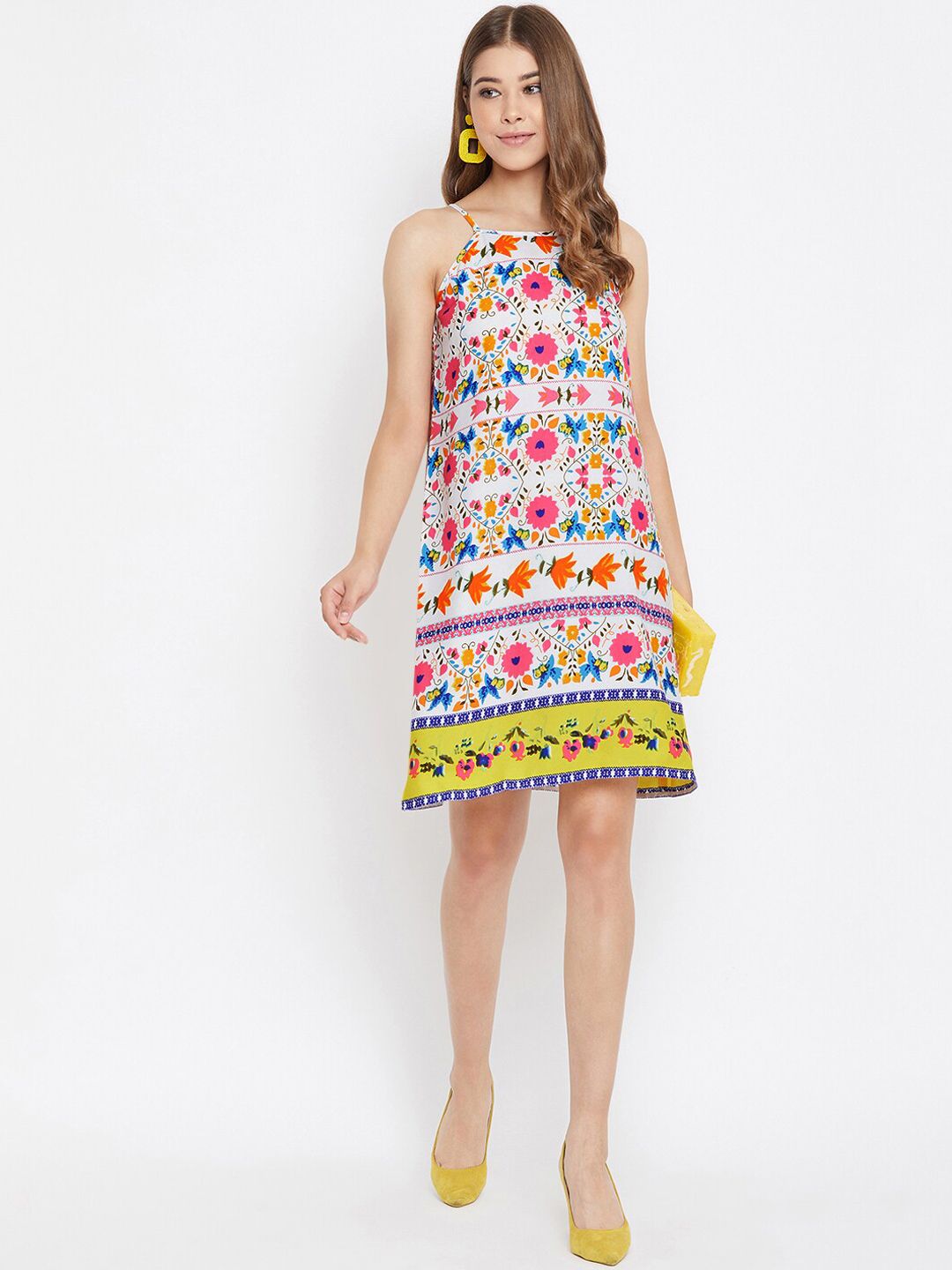 Berrylush Women Multicoloured Printed Sheath Dress