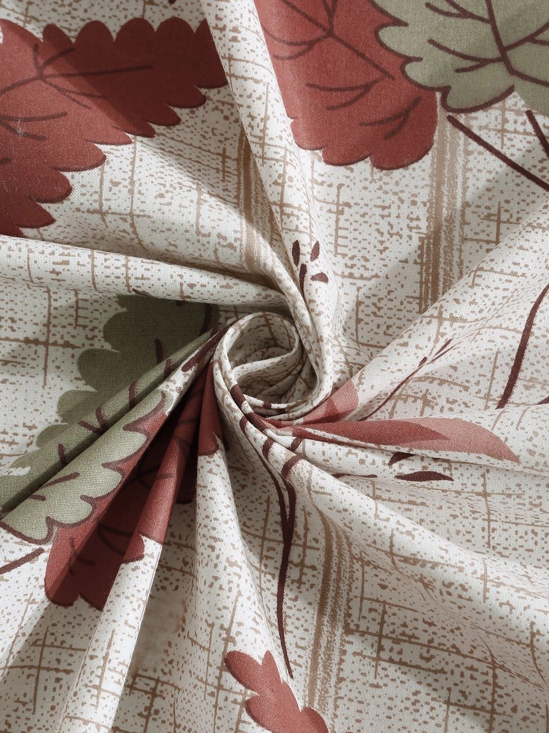 Moda Rapido X KLOTTHE Beige & Red Floral 400 TC Cadar Katil Single dengan 1 Sarung Bantal
