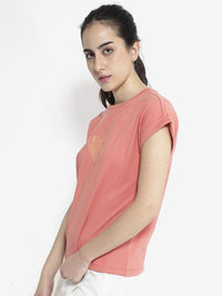 RAREISM Graphic Printed Round Neck Extended Sleeves Cotton T-shirt
