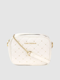 Lino Perros Women White Quilted Sling Bag
